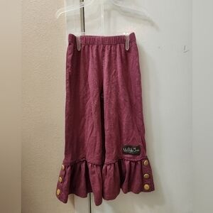 Matilda Jane Kids Burgundy Ruffle Pants